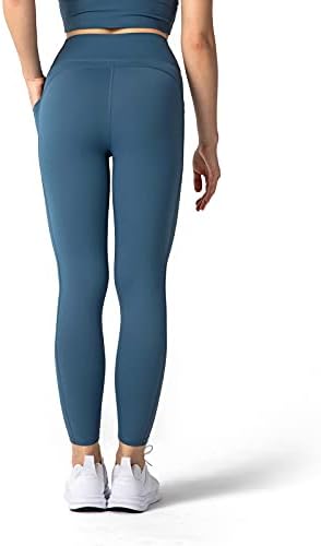 Moенски женски високи половини јога панталони со џебови хеланки женски тренингот јога панталони