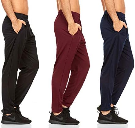 Daresay активни панталони за мажи-џогери со брзо сушење со две странични џебови, атлетска, обична, активна облека за мажи, 3-пакувања.