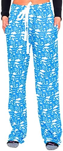 Возрасни Унисекс Боб Рос Сликар Среќни Малку Облаци Пижами Спиење Дневна Панталони