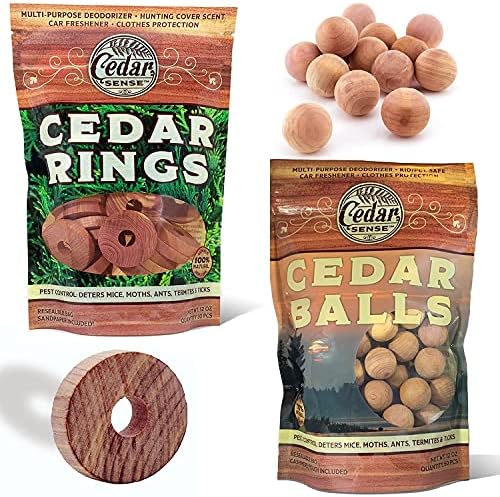 Cedar Sense Cedar Rings & топки - 30 & 60 пакет комбо заштедете $ $ $ Кога купувате 2 комбинирани - кедарски блокови за складирање на