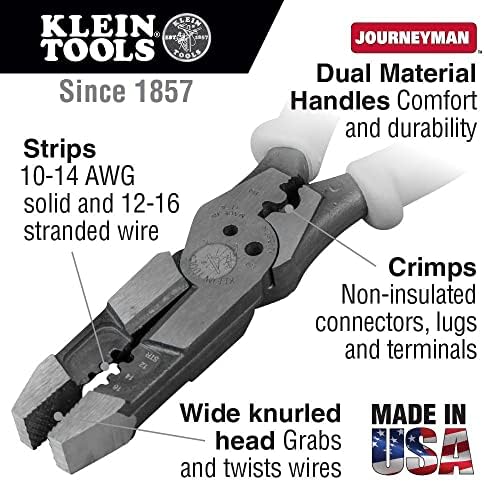 Klein Tools J215-8cr Multitool Pliers, хибридна алатка за повеќе намени/Crimper & 32288 Изолиран шрафцигер, сет за шрафцигер 8-во-1