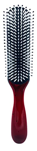 Четка за коса MdStyle Styling за кадрава влажна или сува коса класична четка за 9 ред за да се раздели, раздвојува, обликува и дупче