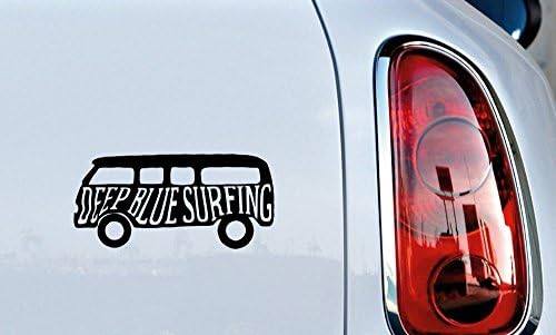 Surf VW автобус длабоко сино сурфање автомобил Die Cut Vinyl Decal Bumper налепница за автомобил камион автоматски прозорец wallиден прозорец