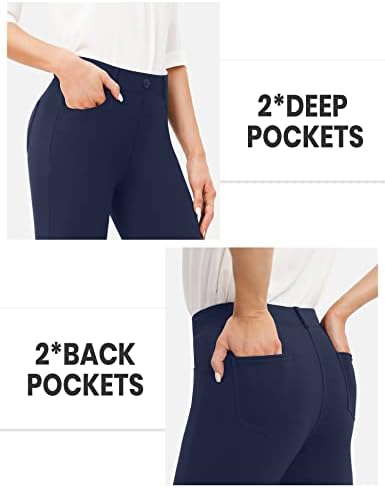 Iuga 29 ''/31 '' andенски фустани панталони затегнати панталони за работа за жени со високи половини деловни лежерни со џебови