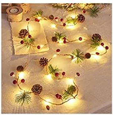 Yoo Божиќни украси Божиќни низа светла батерија напојува Божиќ декоративни 6,6ft жици светла 20 парчиња LED светла за декорација