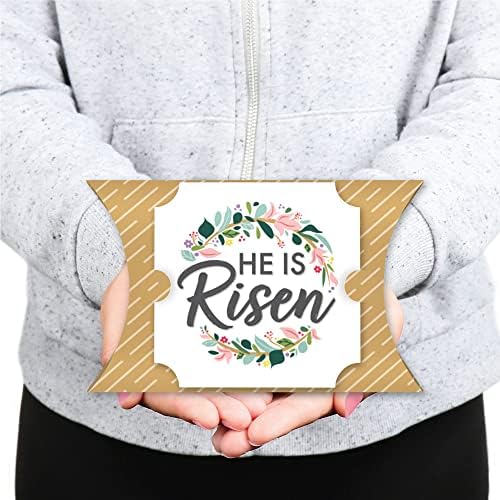 Голема точка на среќа религиозен Велигден - кутии за подароци - Христијанска празнична забава големи кутии за перници - сет од 12