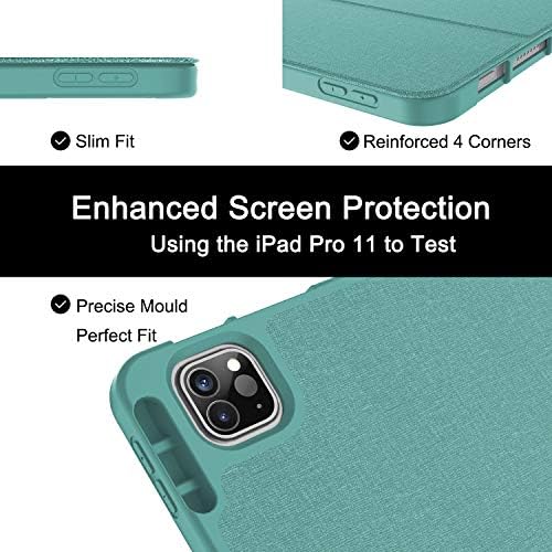 Soke New iPad Pro 11 Случај 2022/2021 со Држач За Моливи - [Заштита На Целото Тело + Полнење Со Молив Од 2 Gen Apple + Автоматско Будење/Спиење],