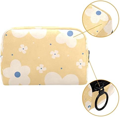 Цртан Филм Жолта Цвеќе Шминка Торба Патент Торбичка Симпатична Голема Патување Козметичка Торба За Жени Девојки Додаток Организатор Торба