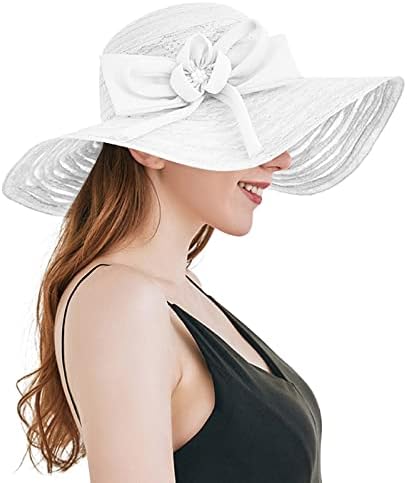 Модни жени визир капа дами лето лисја цвет невестински капи фустан капа широк плажа капа за туширање женски летен капа сонце