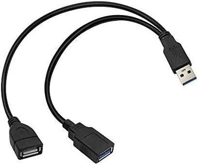 Кабел за разделување на Poyiccot USB 3.0, USB3.0 машки до USB 2.0 женски и USB3.0 Femaleенски y Сплитер полнач за полнач за полнач за полнач