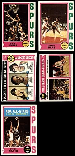 1974-75 Топс Сан Антонио Спарс Тим го постави Сан Антонио Спарс VG/EX+ Spurs