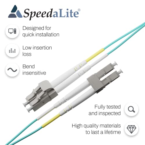 Speedalite UNC 0,5M LC до LC Fiber Patch Cable OM4 50/125 Мултимоден дуплекс 100GIG на Nnr 0,5 метар