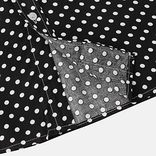 Летни кошули за машки машки стил печати краток ракав лабава копчиња Обична кошула блуза врвови маж со кратки ракави за кратки ракави