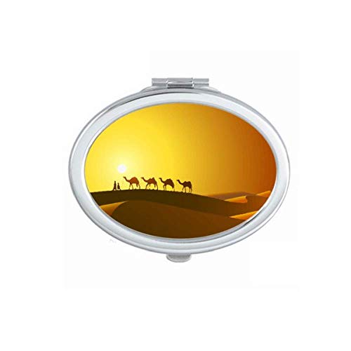 Зајдисонце до Патот На Свилата Камила Пустинско Огледало Преносливо Превиткување Рачна Шминка Двојни Странични Очила