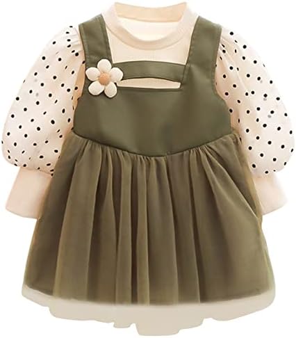 Бебе девојче мода со две парчиња самарче мало девојче решетката принцеза здолниште Обичен роденденски фустан е мека облека од
