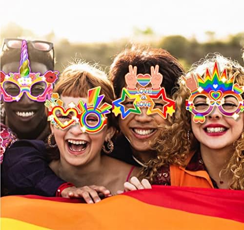 Реквизити за фотографии на гордоста, голема точка на среќа loveубовта е loveубовни очила ЛГБТ тематска забава Смешна геј забава украсени
