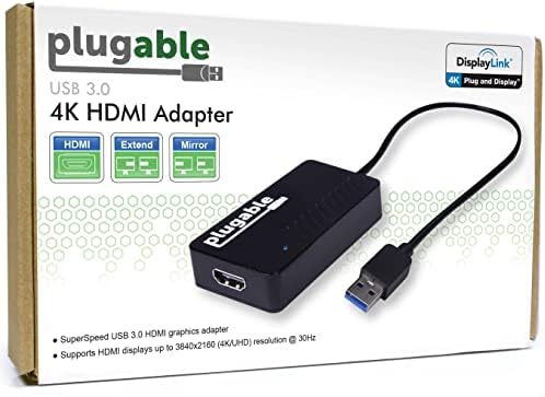 Приклучен USB 3.0 ДО HDMI 4K UHD Видео Графички Адаптер за Повеќе Монитори До 3840x2160 Поддржува Windows 11, 10, 8.1, 7 и Mac 10.14+