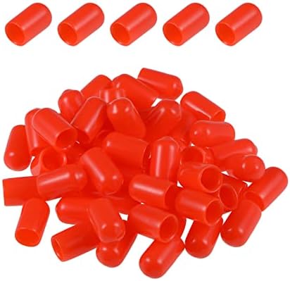 Dmiotech 50 пакет 7мм ID црвена завртка заштитети заштитети гумени капаци на завртки за цевки за мебел за завртки