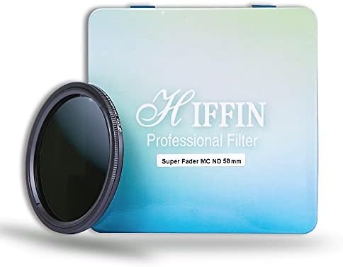 Hiffin® 58mm тенок променлива fader n-d неутрална густина прилагодлив N-D2 до N-D400 филтер со микрофибер 16-50 3N, Nikon V1 V2 10-30 леќи