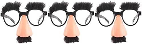 Nuobesty Смешно нос маскирани очила со мустаќи, декоративни забави очила за Ноќта на вештерките додатоци за костуми Cosplay реквизити за