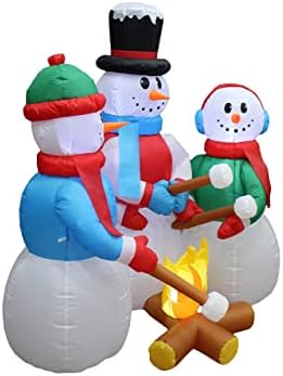 Два божиќни украси за украси, вклучуваат високи 5 нозе, огромни Божиќни надуени снежни луѓе, кампување со кампување со снежни снежни