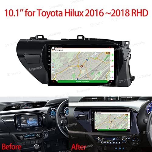 10.1 3+32GB Android 10 Во Цртичка Автомобил Стерео Радио Одговара За Toyota Hilux 17 2018 RHD Главата Единица GPS Навигација