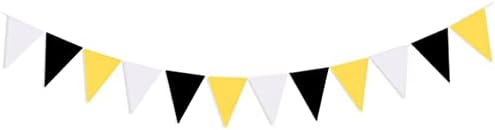 Знаме На Знамето на триаголникот калнтшуи, Банер За Знаме Со Жолто Црно бело Знаме Од 2,8 метри, Венец Од Ткаенина За Свадбен Роденден