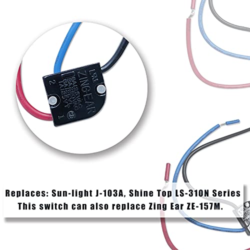 Switch Switch RhineNet Zing Ear Ear ZE-117M 3/8 2 Circuit 3 Way Push Switch Switch 125V/6A 250V/3A 125VL/6A 125VT/1A Алатки за замена