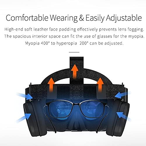 ТАФИКИ Слушалки ЗА Виртуелна Реалност VR Слушалки Со Далечински Управувач ЗА Телефони ОПРЕМА VR за iPhone/ Android Телефони Bluetooth VR