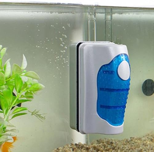 Чистач на аквариум на џинг магнет, алги стругалка за стаклени аквариуми водни алги чистење риба за чистење стакло за чистење стакло