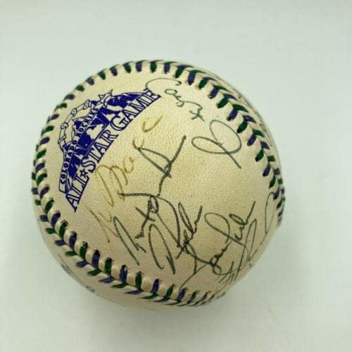 Дерек etетер Кен Грифи rуниор 1998 година Тимот на сите starвездени игри потпиша бејзбол JSA COA - автограмирани бејзбол