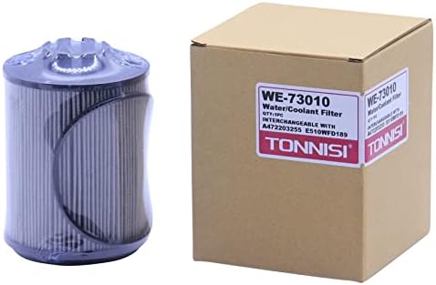 Tonnisi WE-73010 филтер за тешка вода/касета за ладење на течноста за ладење го заменува A4722030155 A4722030255 P551008 P5092 WF2187 LW4076XL E510WFD189 24155 CR11262 Компатибилен со Детроит Дизел DD13 DD15 DD16 Ma