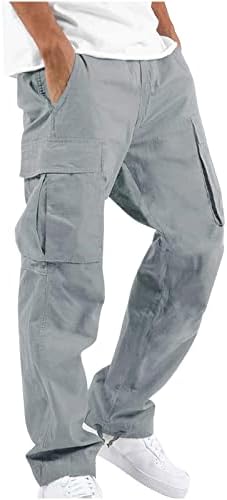 Карго Панталони За Мажи Опуштено вклопување Истегнување Лесни Тактички Панталони Половината Права Нога Панталони Повеќе Џебни Панталони