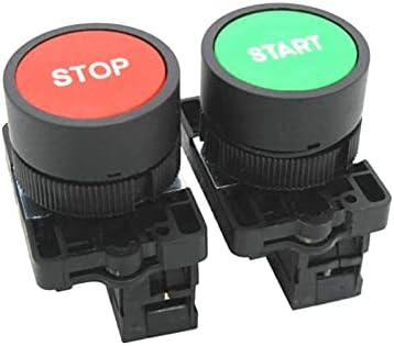 Ganyuu AC 660V 10A моментално стартување/стоп црвено зелено знак Не NC Push копче за прекинувач на копчето