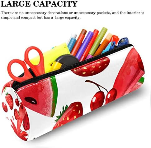 Кутија со моливи на геерот, торбичка за моливи, торба со моливи, естетска торбичка за молив, непречена овошје од лубеница од лубеница црвена