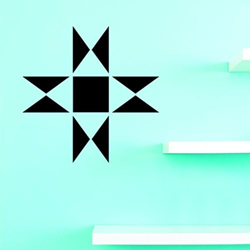 Дизајн Со Винил ЏЕР 2327 3 Топла Нови Налепници триаголник Шема Ѕид Уметност Големина х 18 Инчи Боја: Црна, 18 х 18