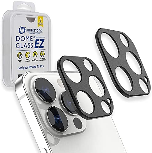 [Камера на купола EZ] Apple iPhone 13 Pro Camera Proter Protector By Whitestone [Еден допир EZ инсталација] - Две пакувања