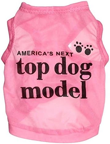 Облека за кученца Олипет за мали кучиња розови сорта фустани 3 парчиња пакувања без ракави кошули симпатични додатоци за приврзоци