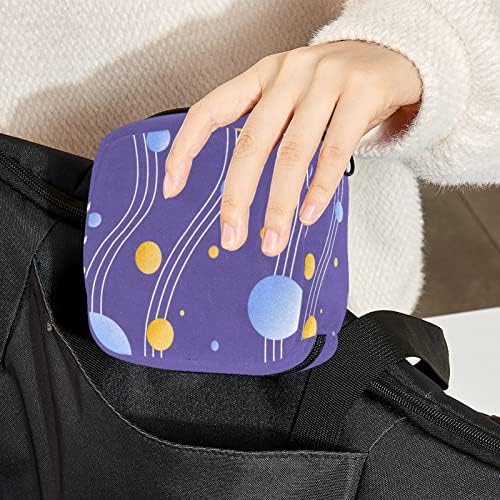 Санитарна торба за складирање на салфетка менструална подлога торба геометриска линија графики преносен менструален период Санитарна торбичка