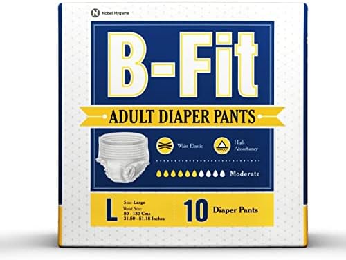 Б-Фит Економија Возрасни Панталони | Инконтиненција Заштитни Панталони / Максимална Апсорпција | 1 Пакет Содржи 10 Единици |