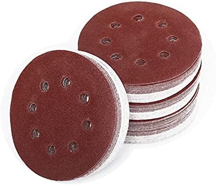 Sander Sandpaper 100 5-инчни 125 mm 8-дупки со тркалезни шкури за шкурка, грицкајте 40-2000, користени за да ги изберете дисковите