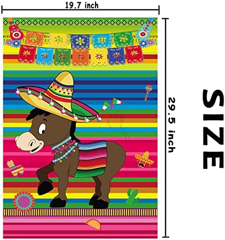 Материјали за Карневалски Забави, Закачете Ја Опашката На Мексиканската Партиска Игра Магаре, Голем Постер Со 24 ПАРЧИЊА Налепници За Опашки