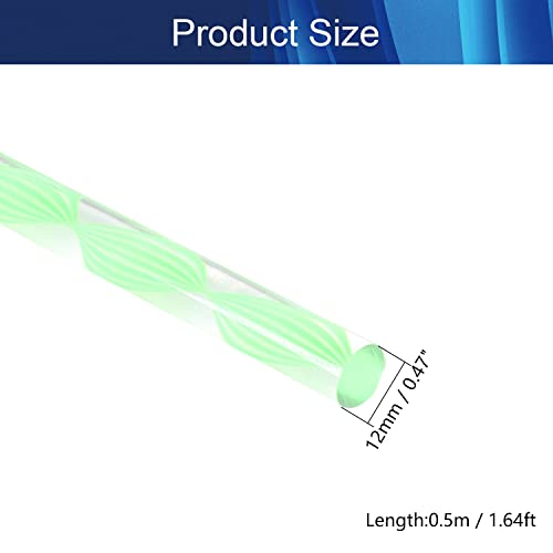 Зелена изопачена линија акрилна тркалезна шипка Стандардна толеранција на плексиглас лесна за дијаметар од 12мм со дијаметар од 12мм 500мм