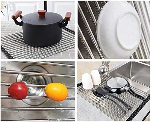 Metosilife преку мијалник повеќенаменско решетка за сушење на садови, идеален за сушење кујна за решетки