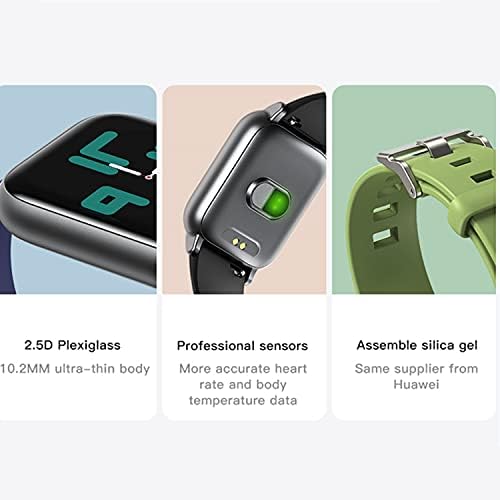 Weijie Smart Watch Fitness Tracker часовници за мажи, температурен монитор на отчукувањата на срцето IP68 водоотпорен дигитален