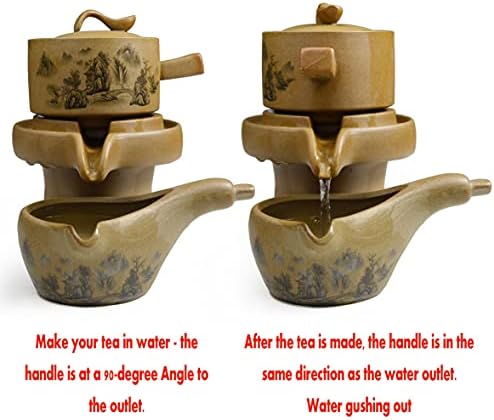 Чајник за чајник кинески кинески чај Гонгфу сет за тенџере полуавтоматски мелница Фенгшуи