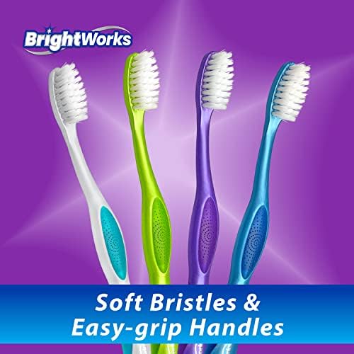 Brightworks Blazzling Clean Manual Conte, меки, влакнести дизајнирани да се чистат помеѓу забите