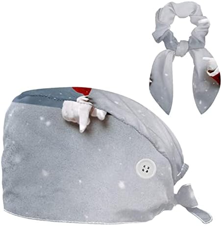 Медицински капачиња прилагодливо работно капаче со копчиња и лак за коса божиќна чорап шал бик бик