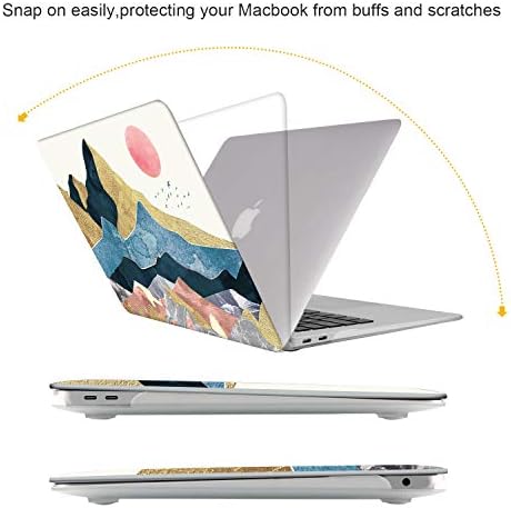 Icasso за MacBook Air 13 Inch Case 2018-2020 Објавување A2337 M1/A1932/A2179 со Retina Display ID на допир на допир, траен случај на