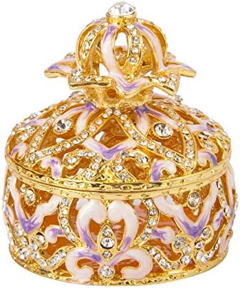 Qifu Декоративна рака насликана шарка за накит кутија уникатен декор за подароци дома